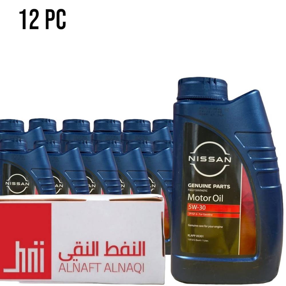 كرتون زيت 5w30 NISSAN  نيسان تخليقي بالكامل  12 علبة 1L
