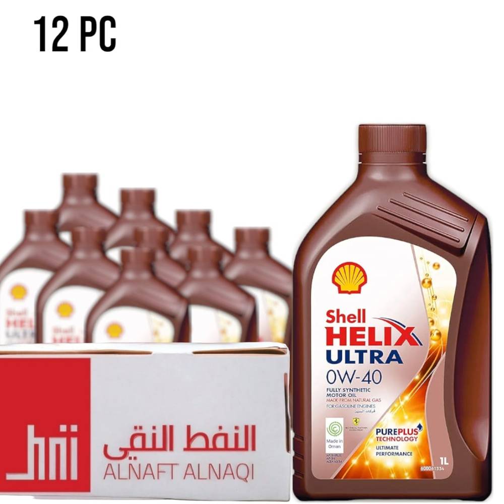 كرتون زيت شل هيلكس 0w40 تخليقي غاز ١٢ عبوة