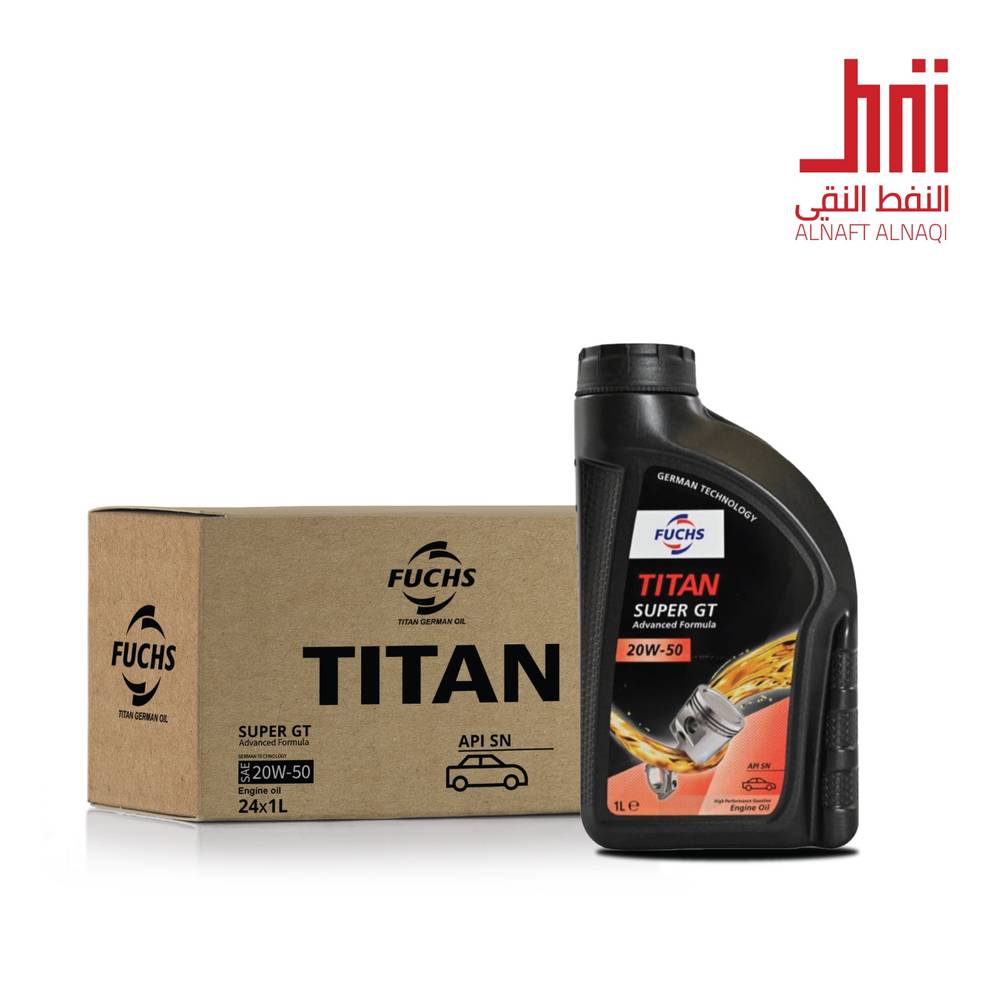 كرتون زيت 20w50 فوكس تيتان 1 لتر 24 علبة 
