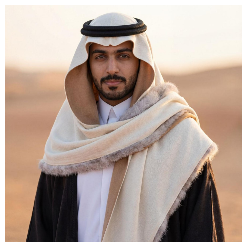 غتره شال كشمير وفرو تلبس على وجهين