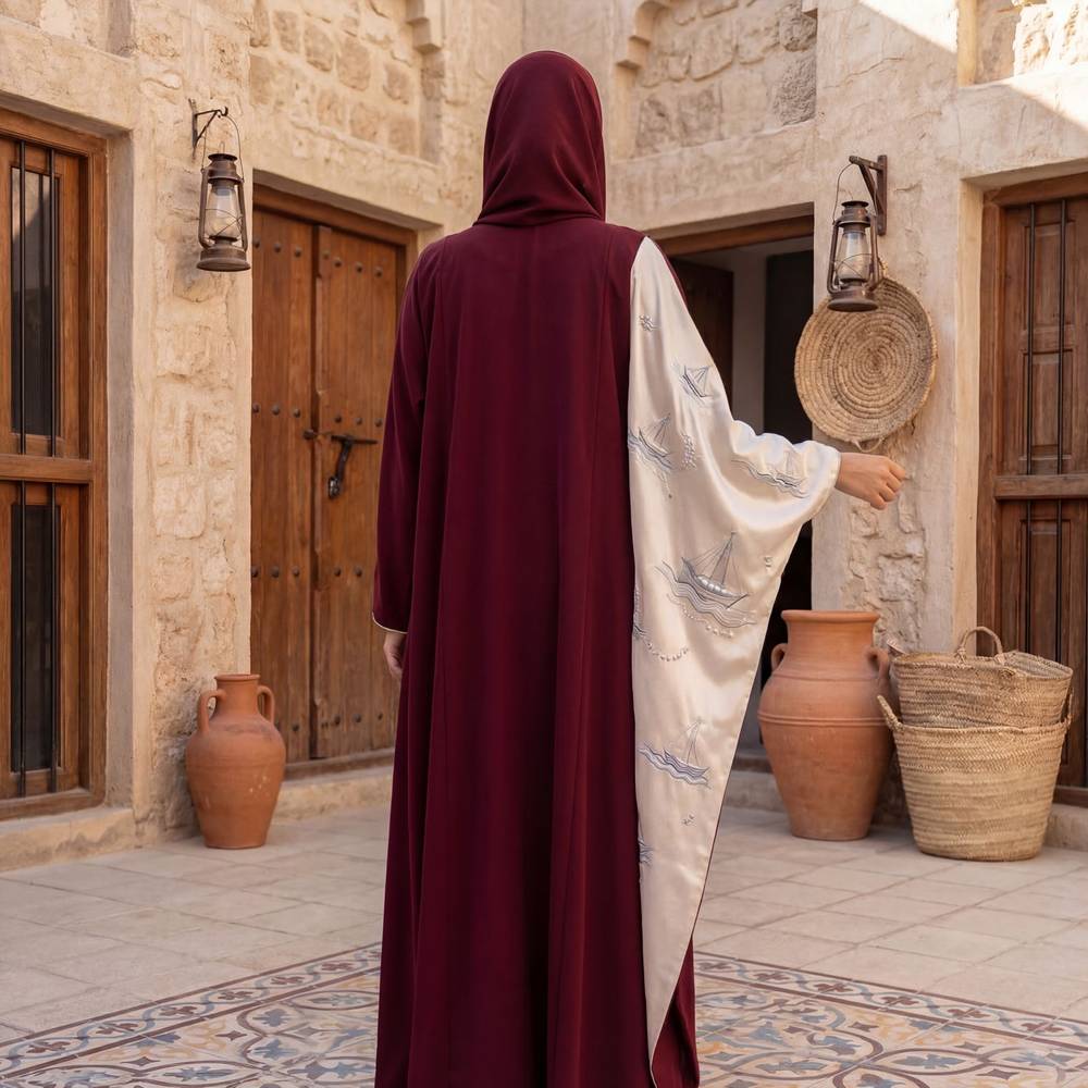 عباية مطرزه مع طرحه