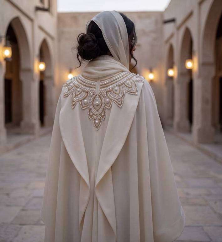 عباية مطرزه مع طرحه
