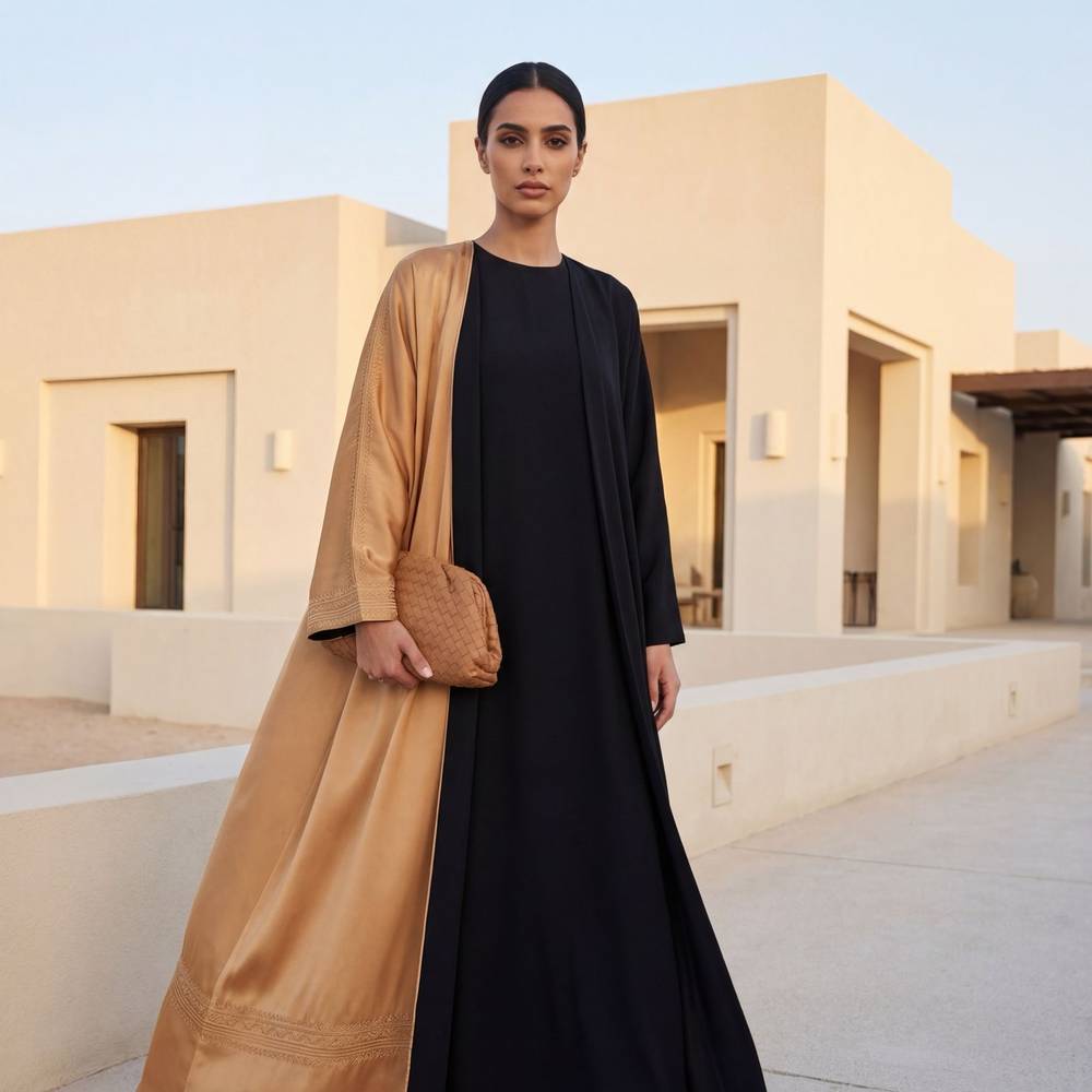 عباية مطرزه مع طرحه