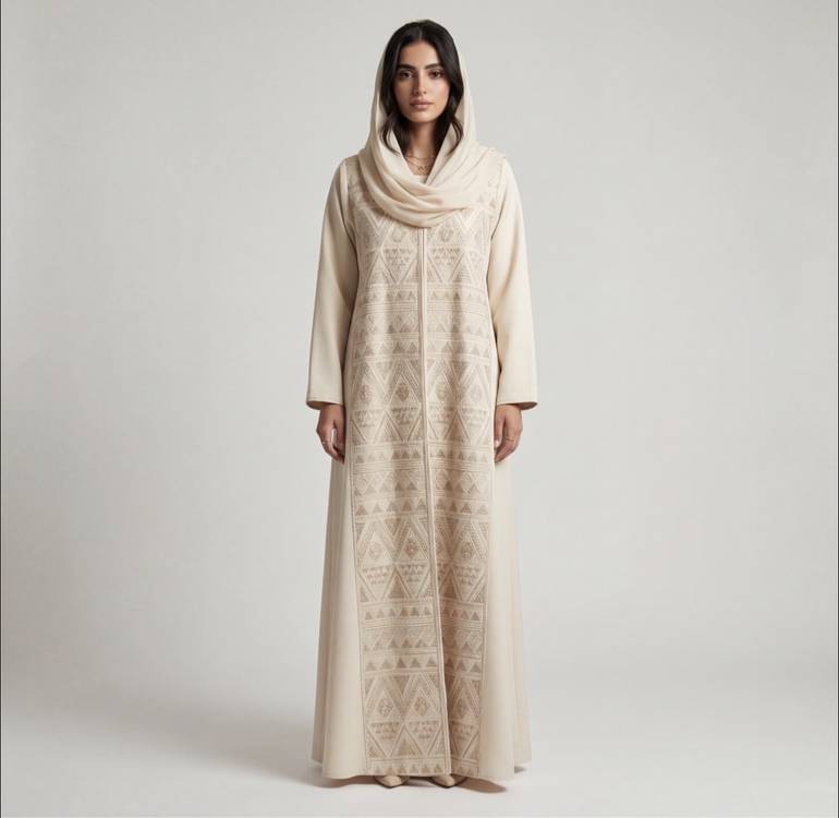 عباية مطرزه مع طرحه