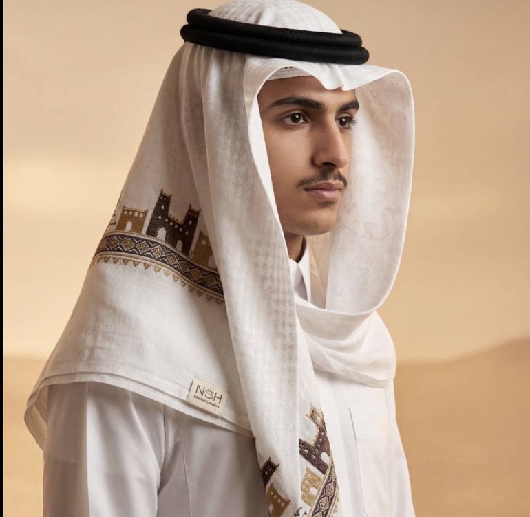 شماغ ابيضّ نجد
