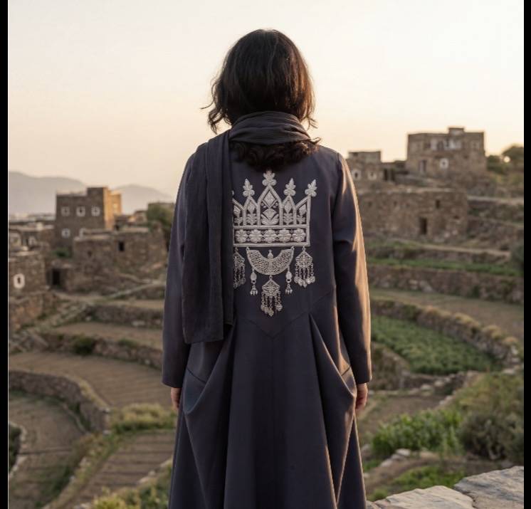 عباية مطرزه مع طرحه