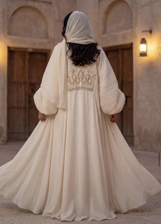 عباية مطرزه مع طرحه