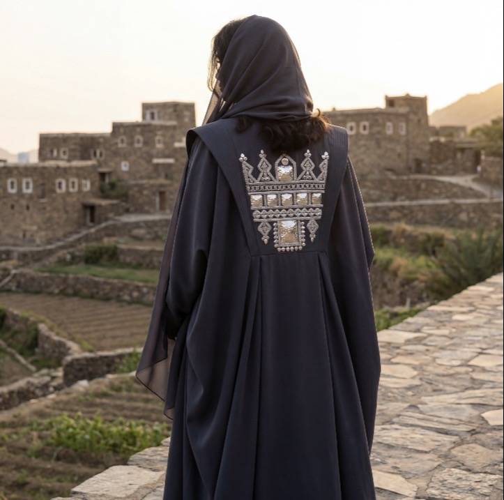 عباية مطرزه مع طرحه