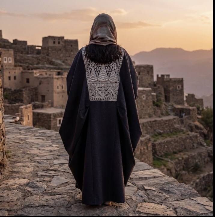 عباية مطرزه مع طرحه