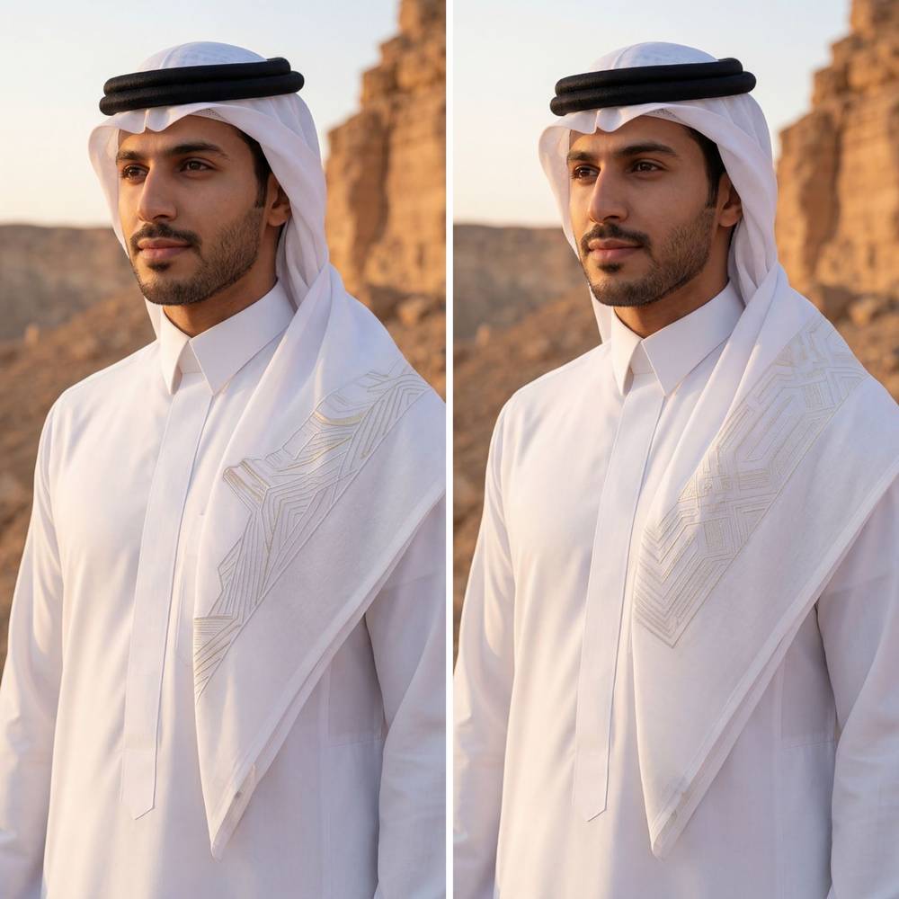 غترة طويق تلبس على الوجهين