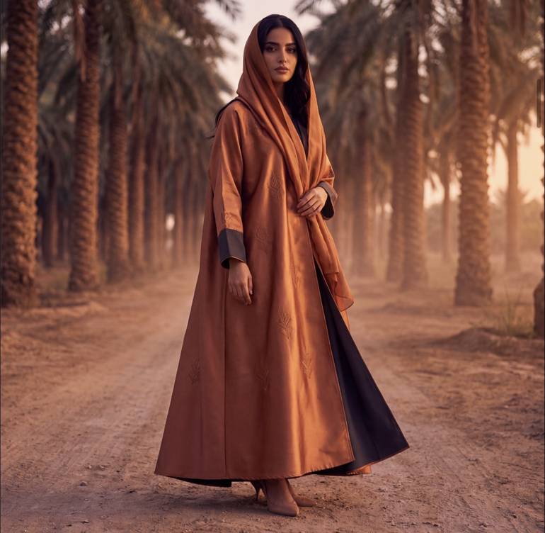 عباية مطرزه مع طرحه