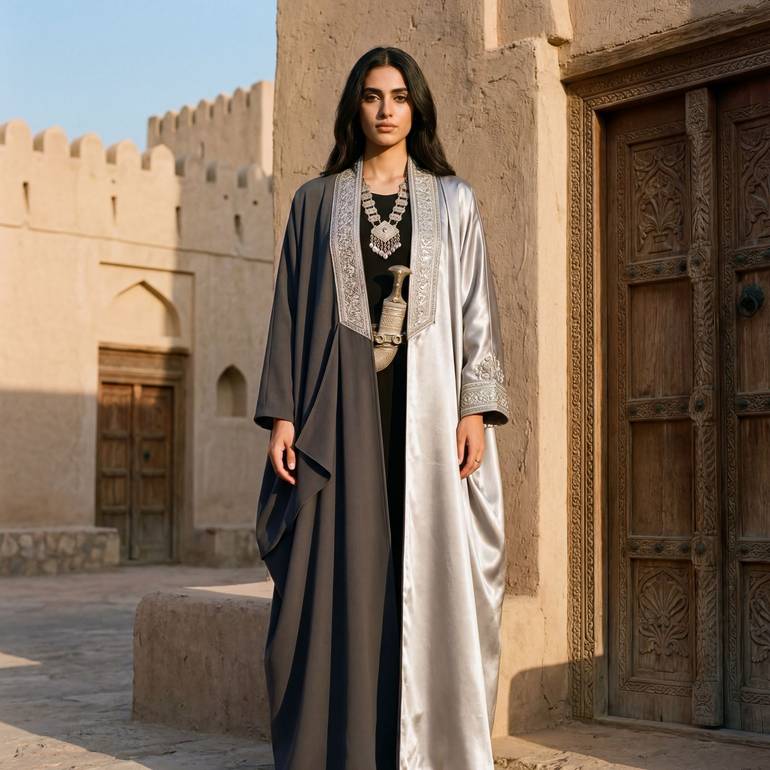 عباية مطرزه مع طرحه