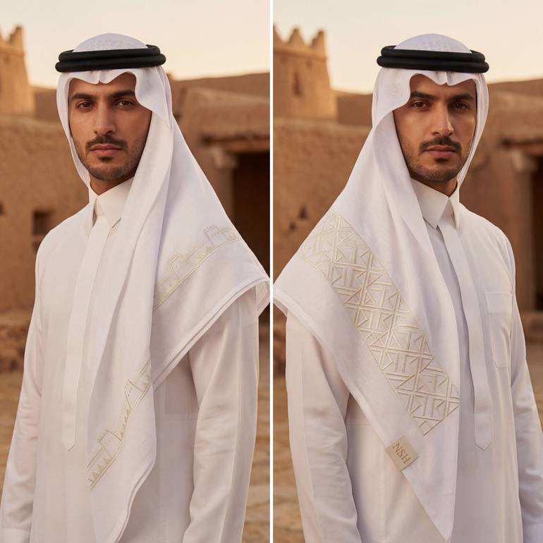 غترة السور تلبس على الوجهين