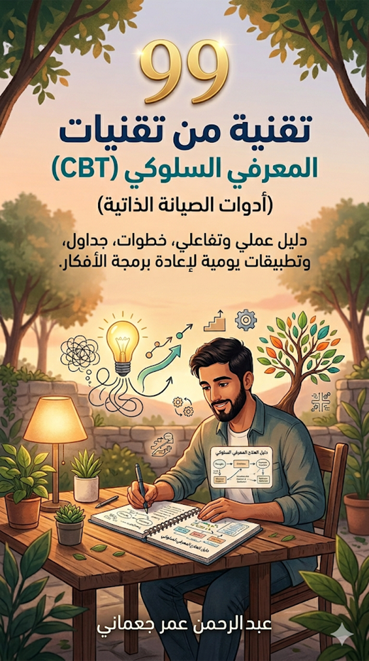 99 تقنية من تقنيات العلاج المعرفي السلوكي (CBT)  (أدوات الصيانة الذاتية) دليل عملي وتفاعلي  خطوات، جداول، وتطبيقات يومية لإعادة برمجة الأفكار والسلوك.