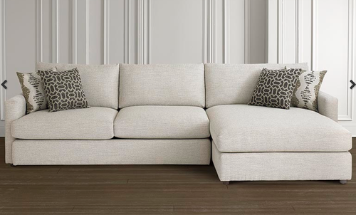 Corner sofa, 300 cm * 200 cm, Carolina model, light beige color, without cushion