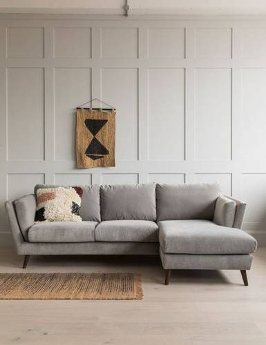 Corner sofa, 300 cm * 200 cm, Sebastian model, beige color, without cushion