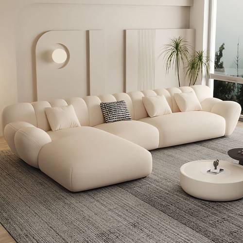 L-shaped seating, length 300 cm, width 200 cm, height 85 cm, hight model, Swedish wood, velvet fabric, dark color, does not contain pillows and sofa accessories.
