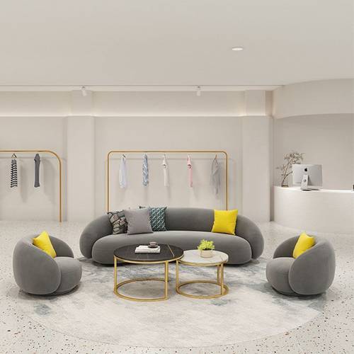 Clark sofa set - quadruple size 250 cm + 2 chairs size 80 cm - Swedish wood - gray velvet fabric (without cushions)