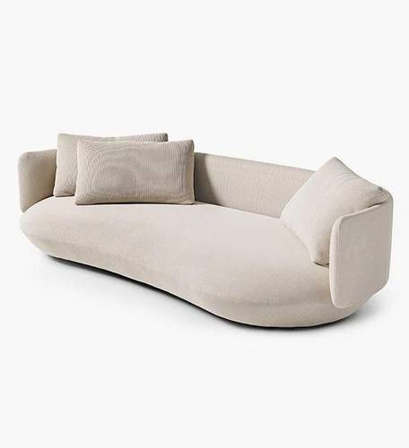 Sofa length 250 cm, width 90 cm, height 85 cm, coffee model, Swedish wood, velvet fabric, beige color, does not contain cushions and sofa accessories