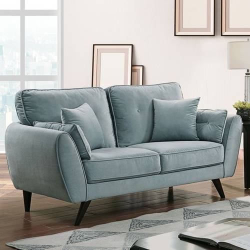 Triple sofa, size 200 cm, Brozo model - Tiffany color - Swedish wood - velvet fabric