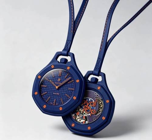 ساعة جيب Royal Pop Audemars Piguet X Swatch - أزرق غامق مع برتقالي