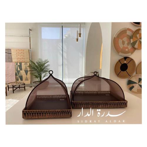 صينية راتان بني