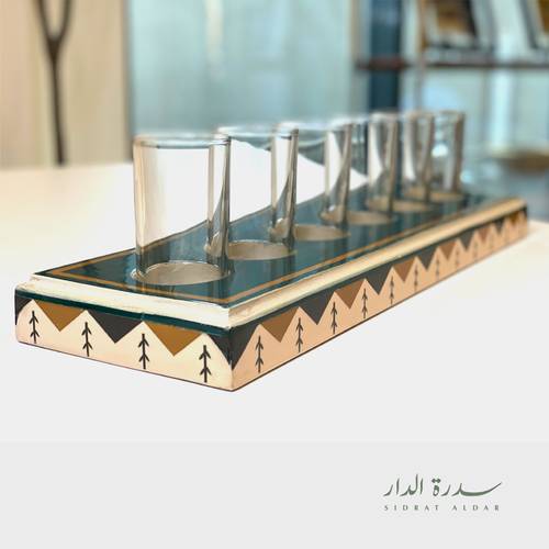صينية تقديم  مشروب نقش تراثي 