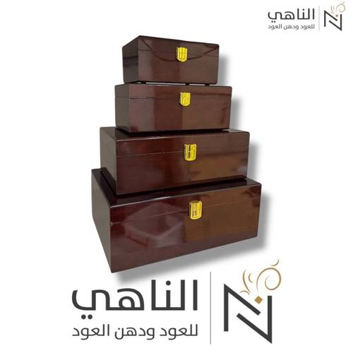 صنوق خشبي فاخر - بني غامق 