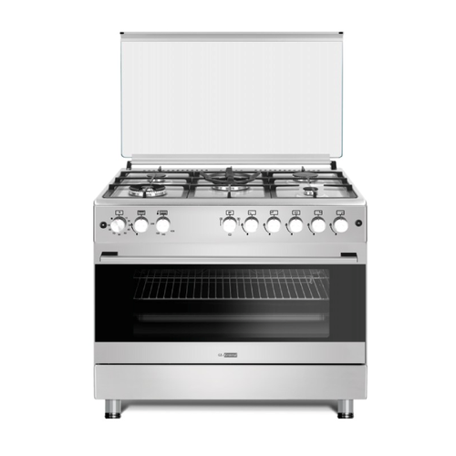  فرن غاز جي ال جنرال 60*90 سم 5 عيون شبك ثقيل 2 مروحة F9S50GF-HIXH