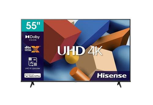 شاشة هايسنس 55 بوصة QLED سمارت LED – 4K UHD – VIDAA – تصميم بدون إطار