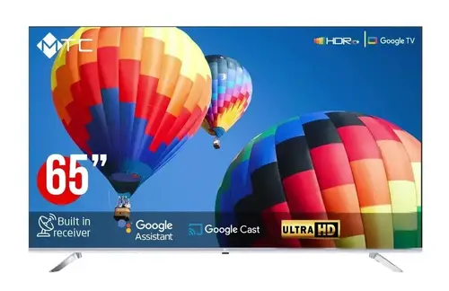 شاشة تلفزيون ام تي سي 65 بوصة سمارت، 4K UHD، لوحة DLED، نظام جوجل، رسيفر مدمج - MT65UH600GO