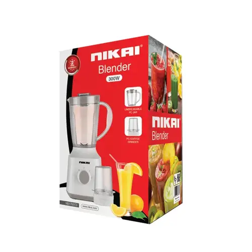 خلاط نيكاي , 1.5 لتر , سرعتان , 300 واط - NB1700T3