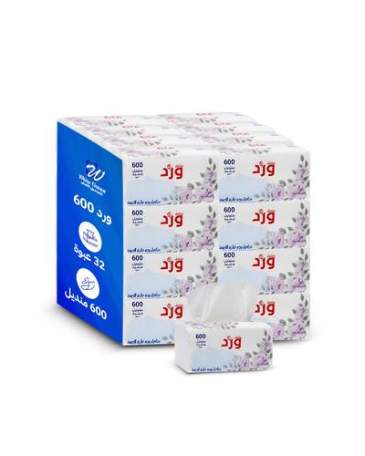 مناديل ورد 600 منديل عدد 32 عبوة