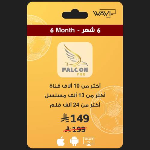 إشتراك فالكون لمدة 6 أشهر (مستخدم واحد)