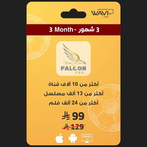 إشتراك فالكون لمدة 3 أشهر (مستخدم واحد)