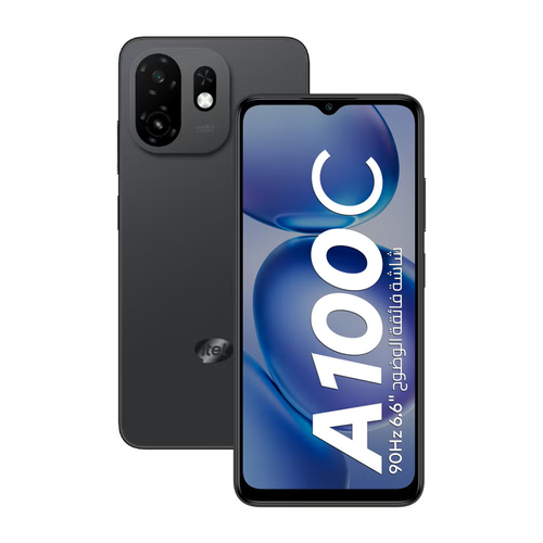 جوال ايتل A100C ذاكرة 64/6GB (رام موسعة 2+4) لون أسود