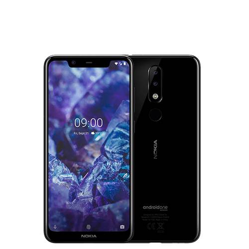 Nokia 5.1 Plus Smartphone – Dual SIM, 32GB Storage, 3GB RAM, Black