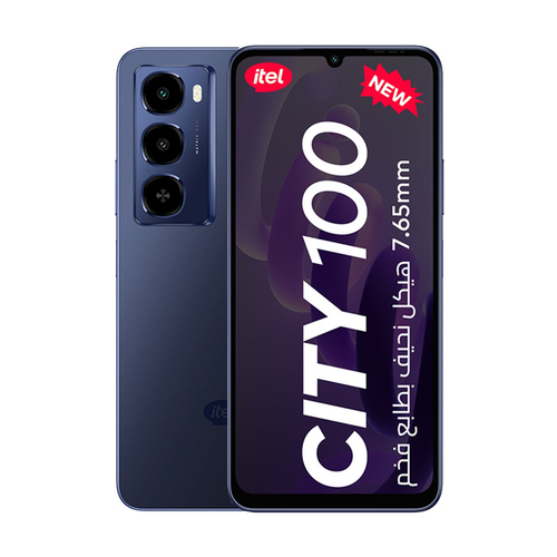 جوال ايتل City 100 ذاكرة 256/12GB (رام موسعة 4+8) لون أزرق