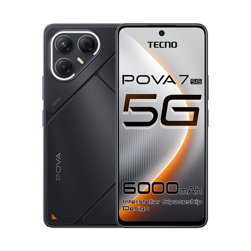 جوال تكنو POVA 7 5G ذاكرة 256/16GB (رام موسعة 8+8) لون أسود