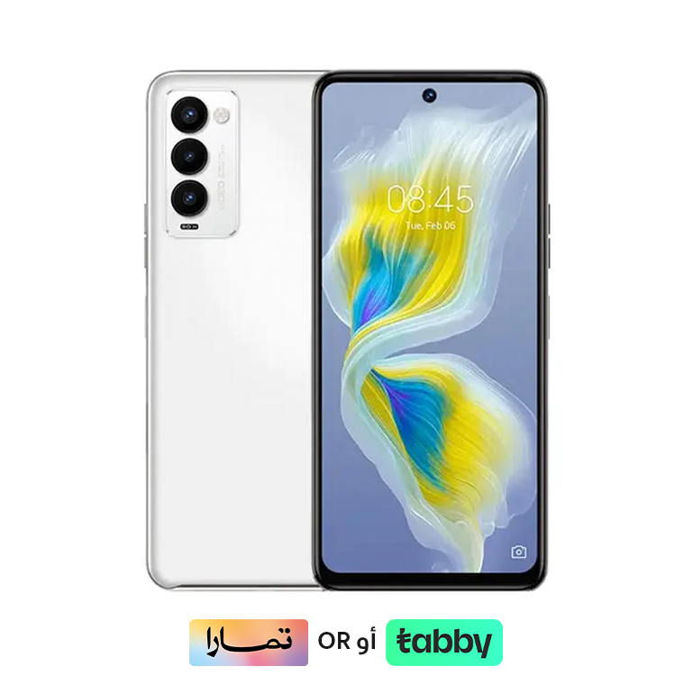 تكنو CAMON 18P سعة 128+8 جيجابايت لون أبيض