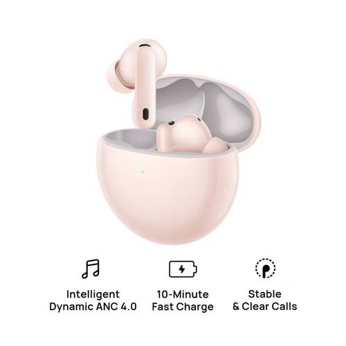 سماعات هواوي FreeBuds 7i اللاسلكية بتقنية Bluetooth، بخاصية إلغاء الضوضاء الذكي 4.0، وصوت محيطي بلا حدود، متوافقة مع iOS وAndroid، مكالمات ثابتة وواضحة، شحن سريع، لون وردي.