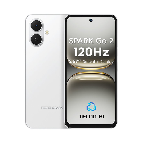 جوال تكنو Spark Go 2 ذاكرة 128/8GB (رام موسعة 4+4) لون أبيض