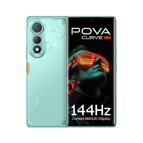 جوال تكنو POVA Curve 5G ذاكرة 256/16GB (رام موسعة 8+8) لون أخضر