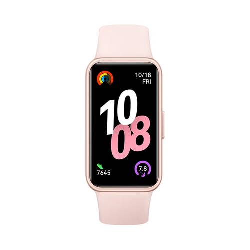 ساعة هواوي Band 10، متوافقة مع iOS وأندرويد، مساعد للرفاهية العاطفية، شحن سريع وعمر بطارية قوي، ارتداء مريح، تحليل نوم احترافي - لون وردي