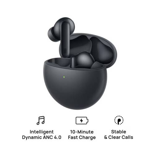 سماعات هواوي FreeBuds 7i اللاسلكية بتقنية Bluetooth، بخاصية إلغاء الضوضاء الذكي 4.0، وصوت محيطي بلا حدود، متوافقة مع iOS وAndroid، مكالمات ثابتة وواضحة، شحن سريع، لون أسود.