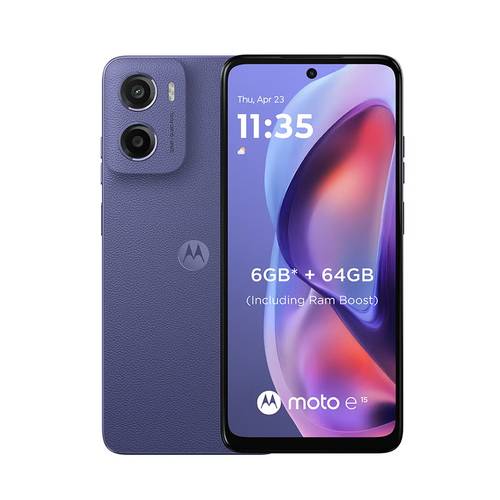 جوال موتورولا E15 4G ثنائي الشريحة لافندر طازج 2GB RAM 64GB - نسخة الشرق الأوسط