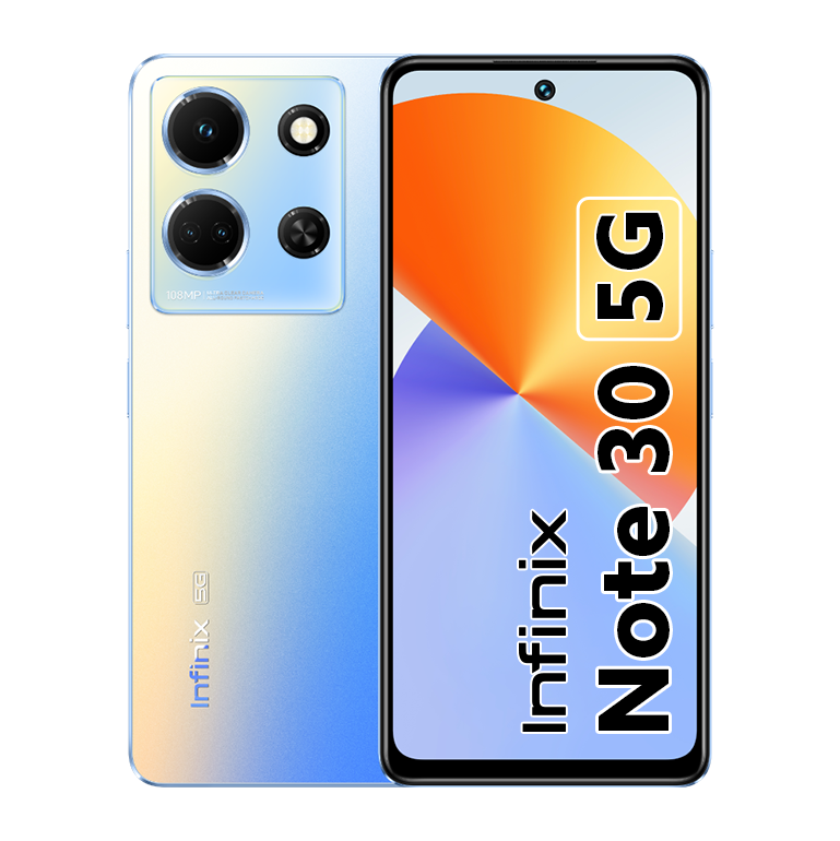 جوال انفنكس نوت 30 مع تقنية 5G سعة 256/16GB ثنائي الشريحة بذاكرة رام سعة 8+8 جيجابايت يدعم تقنية 5G بلون أزرق