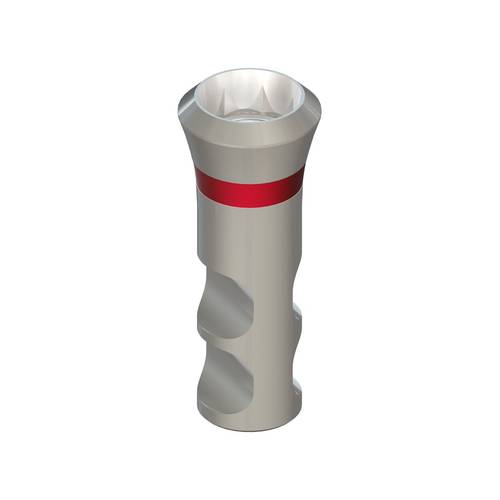 048.124 : Analog for RN synOcta®, L 12mm, grey w. red stripe, stainless steel