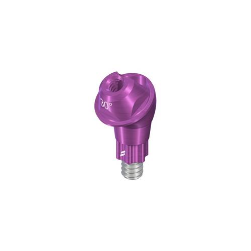 RB/WB SCREW-RETAINED ABUTMENT, ANGLED 30°, Ø 4.6MM, GH 3.5MM, TAN
