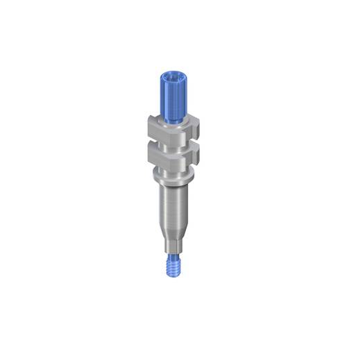 025.0021:SC Impression Post Open Tray, short, with guide screw, L 17.1mm, TAN